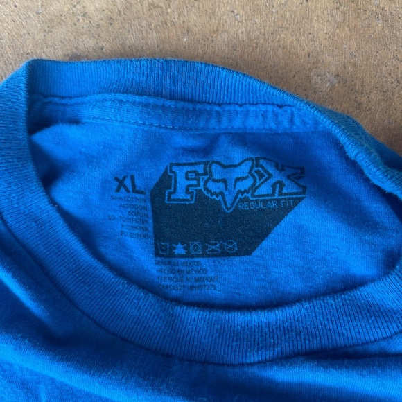 Fox Racing TShirt Mens X-Large Blue Riding Moto Short Sleeve Top Logo Graphic - Picture 4 of 4